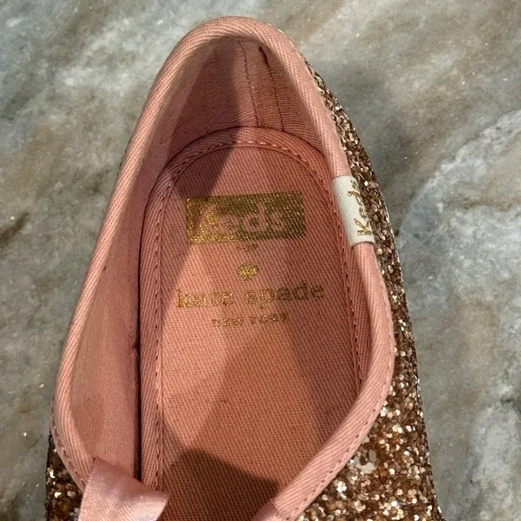 Women’s KATE SPADE KEDS New York Glitter Sneakers- Size 7 - Picture 8 of 9